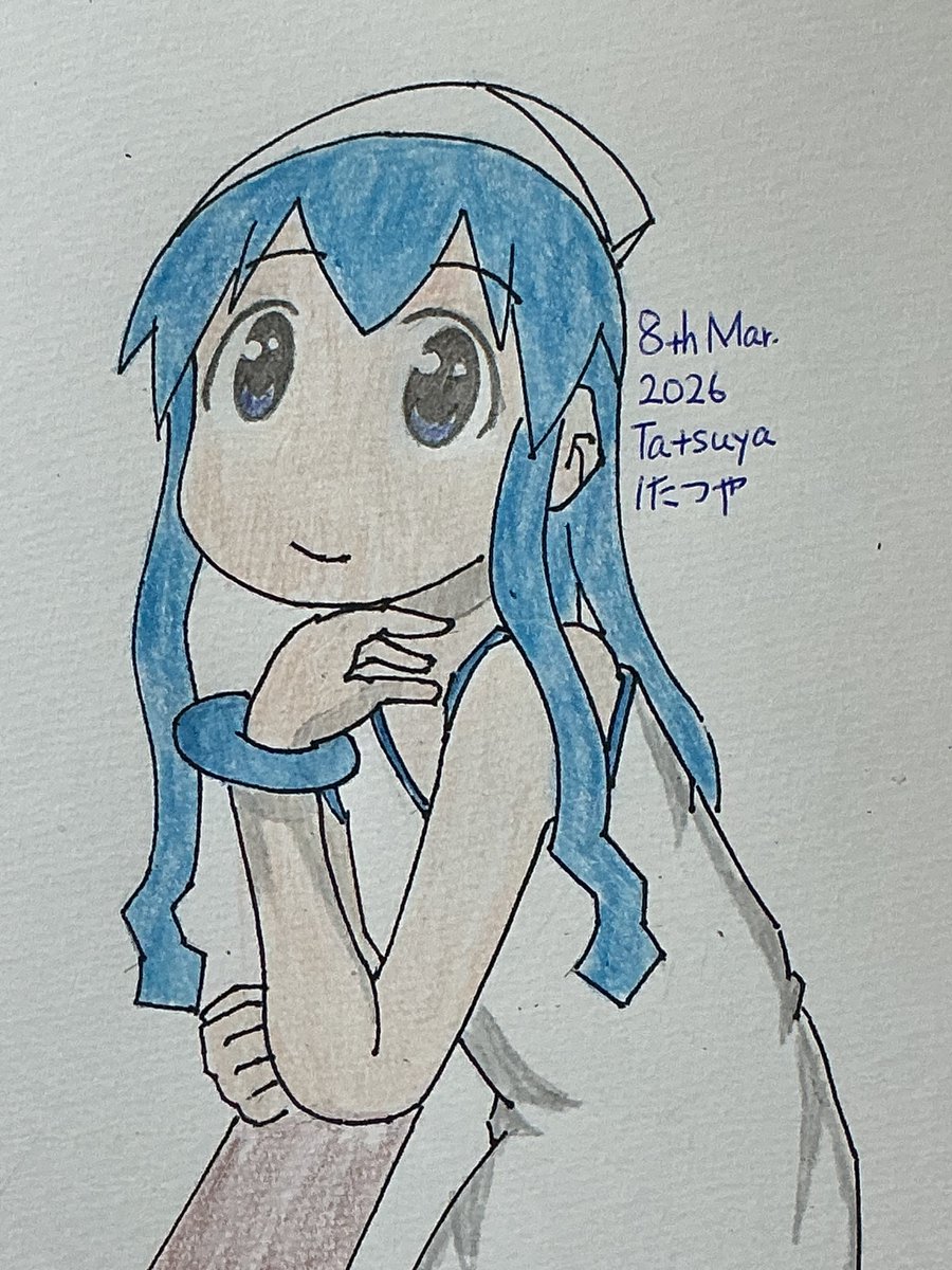hufuf's tweet photo. Illustration / #Drawing / #イラスト of Squid Girl / イカ娘 https://t.co/KkFDfX7U66