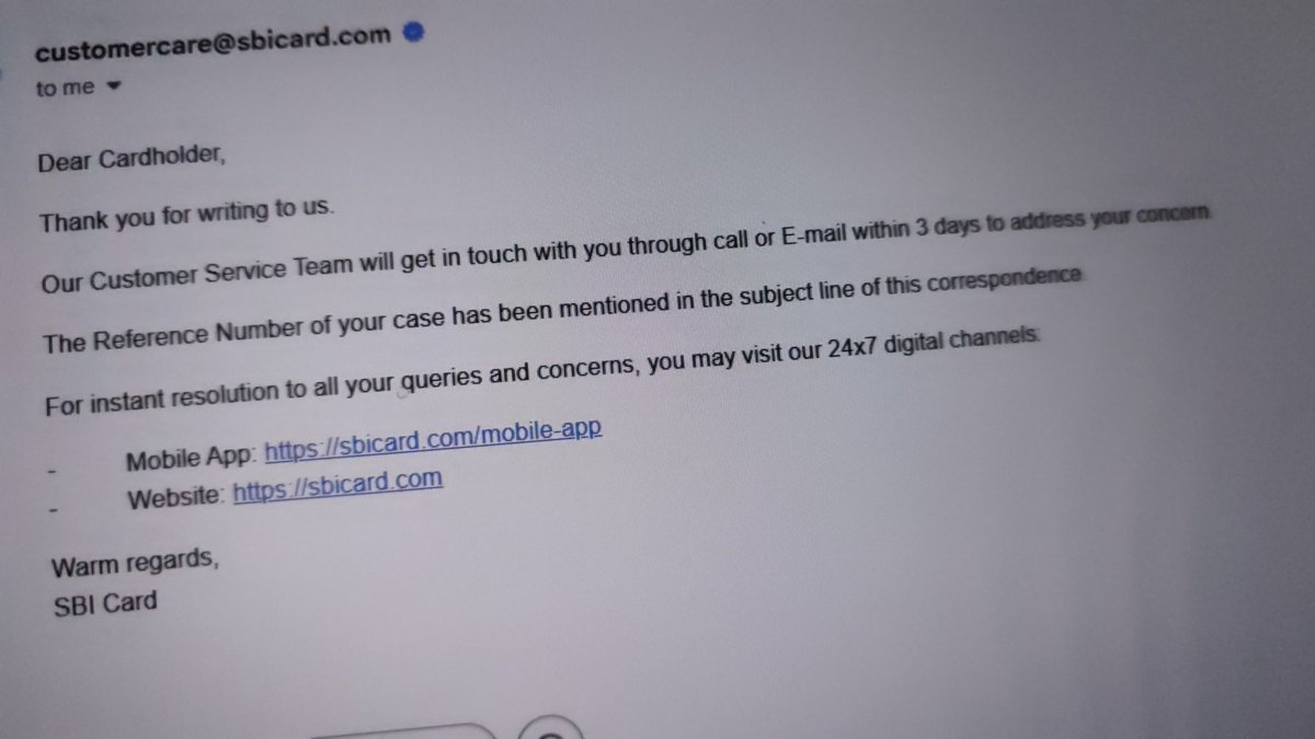 Harmit__R's tweet photo. @SBICard_Connect 
There is no way... Your support/customer care solve the issue instantly.
I've tried all the methods (calling, email, AI, texting).... All the channels are asking to go to other channels... Like local SBI branch... 🤣😆🤣🤣 https://t.co/7nSXzuKclL