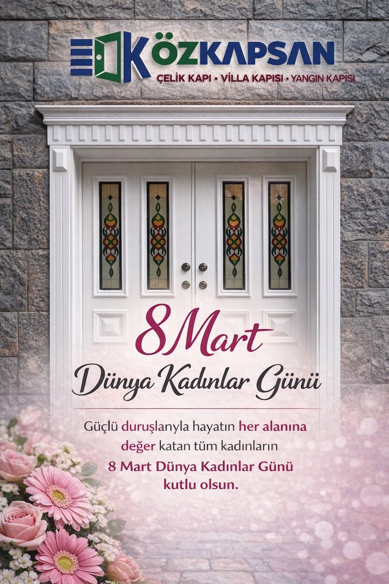 ozkapsanckapi's tweet photo. Güçlü duruşlarıyla hayatın her alanına değer katan tüm kadınların
8 Mart Dünya Kadınlar Günü kutlu olsun. #kadinlargunu #özkapsan #özkapsançelikkapi https://t.co/9a9evq9QV8