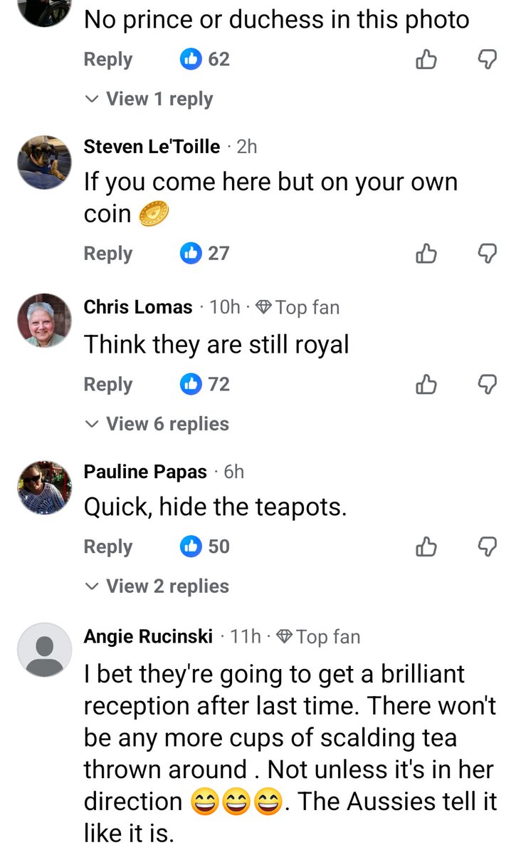 ForgetMeNot463's tweet photo. I clicked on a news story on Google that came up about the next faux Temu tour for #TheMarkles & it clicked on to a news story on FB, the comments are somewhat uncomplimentary😎🫢 https://t.co/SsVjUWcpme