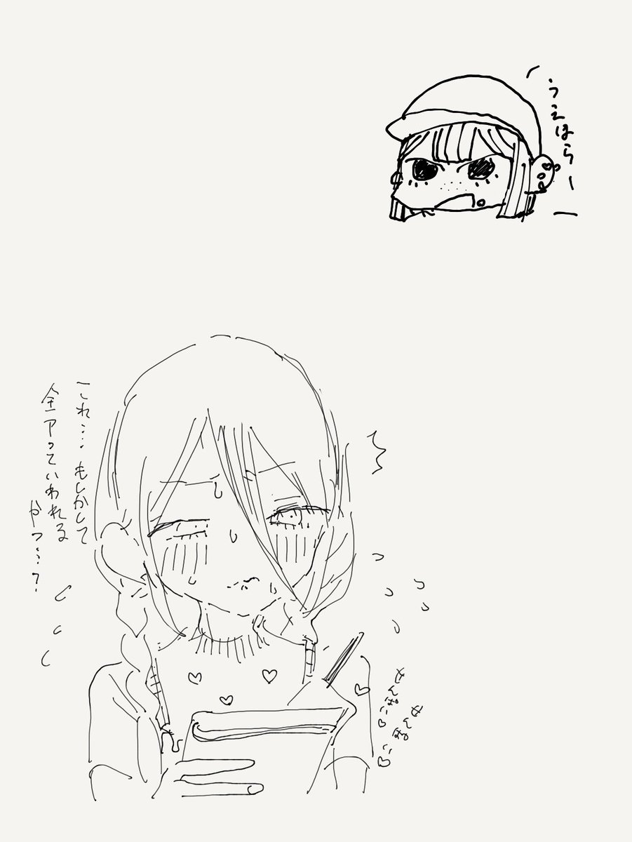 先輩の絵を描く植原 