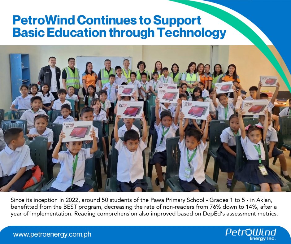 PERCGroupPH's tweet photo. Through the donation of learning and tablets and smart TVs to Pawa Primary School, we hope to empower young minds with better access to digital learning tools and opportunities.

#Petrowind #wepowerhelp https://t.co/XwDIMDknrO
