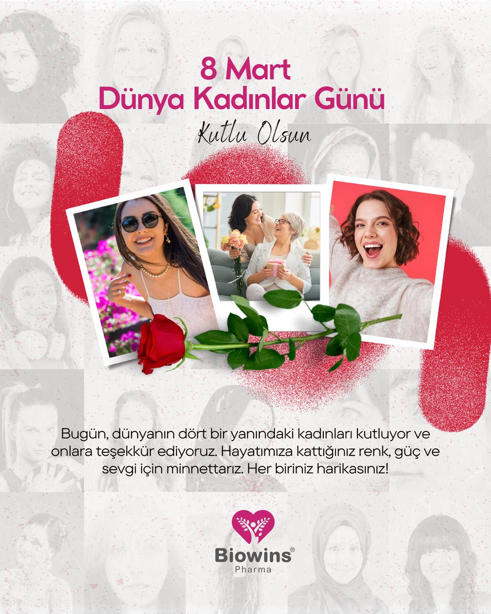 BiowinsPharma's tweet photo. İyi ki varsınız!

8 Mart Dünya Kadınlar Günü Kutlu Olsun.💐🌹

#kadınlargünü #8martdünyakadınlargünü #worldwomansday #biowinspharma https://t.co/NuccupQSFL