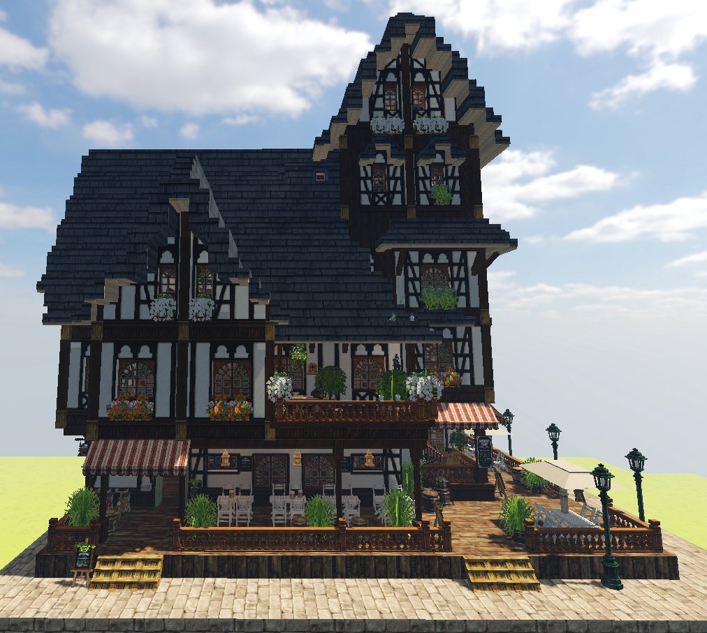 kakuru_dragon's tweet photo. しばらくマイクラから離れてたけど
復帰クラフトの一発目は,ティンバー食事処
#MiniaTuria 
#Minecraft https://t.co/GTpYmMOtbO