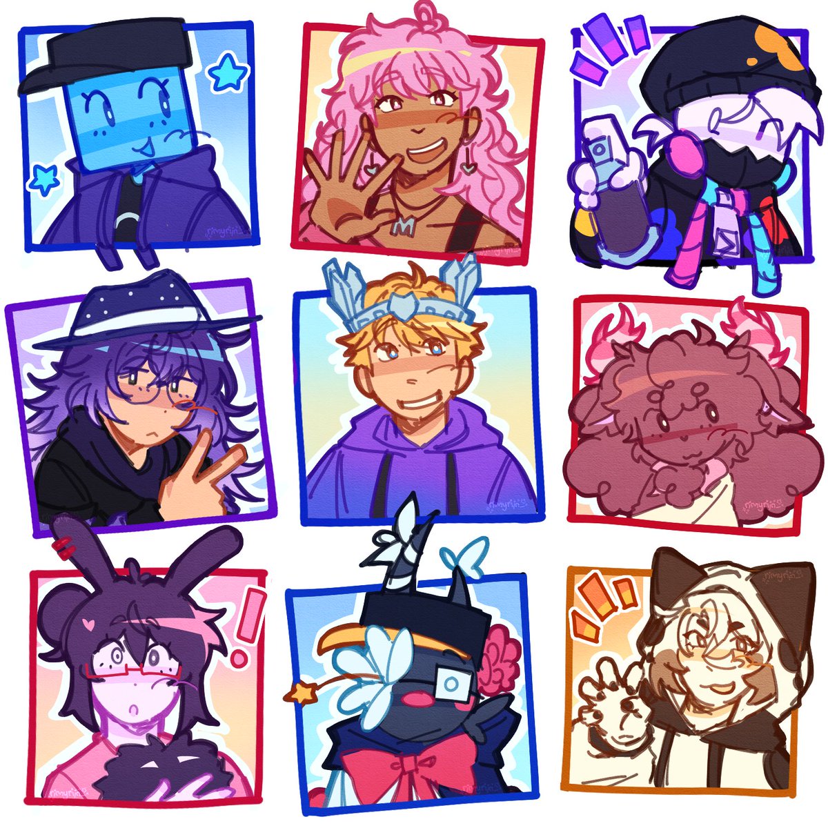 hello my oomfa loompas here are your ocs. thanks for all the requests 😁😁😁🤗🤗🤗🤗