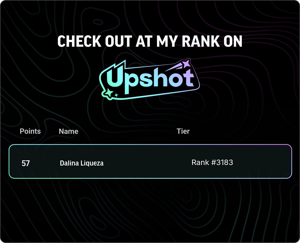 Sindii233's tweet photo. Just hit Rank #3183 on @upshot_cards after stacking 57 XP
Ready to claim my cash prizes for this season! 💰
Join me 👇
https://t.co/k06ny392eN https://t.co/BmPGrJWQuh