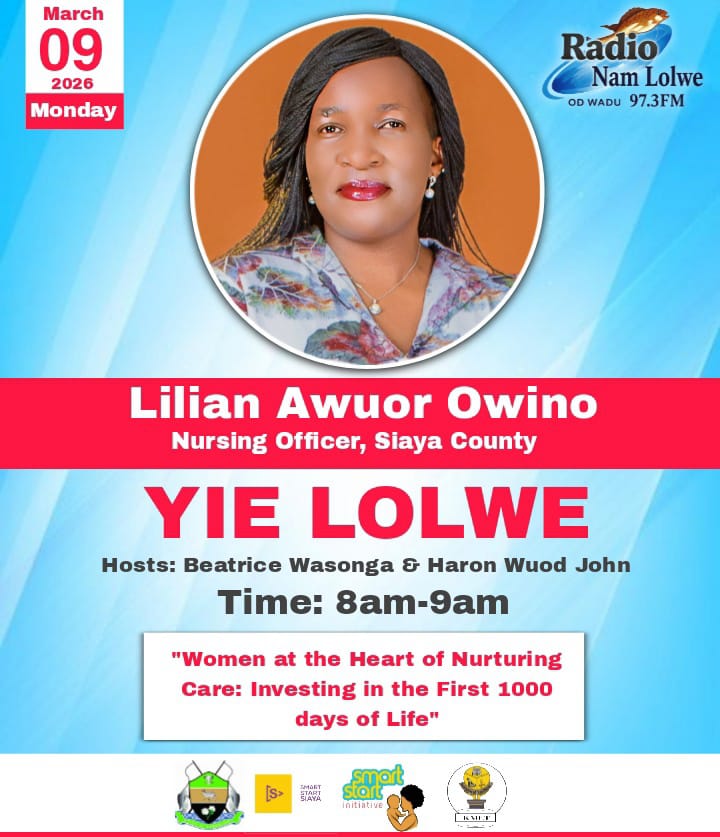 Kmet_Kenya's tweet photo. Tune in to Namlolwefm (Nam Lolwe Radio 97.3 FM) tomorrow, Monday, 9th March, from 8–9 AM as Lilian Awuor Owino, Nursing Officer – Siaya County, shares the importance of investing in the first 1,000 days of life.
 Nurturing Care for Early Childhood Development 

#IWD26 
#GiveYourChildAStrongFoundationEarly
#SmartStartSiaya
#smartstartinitiative