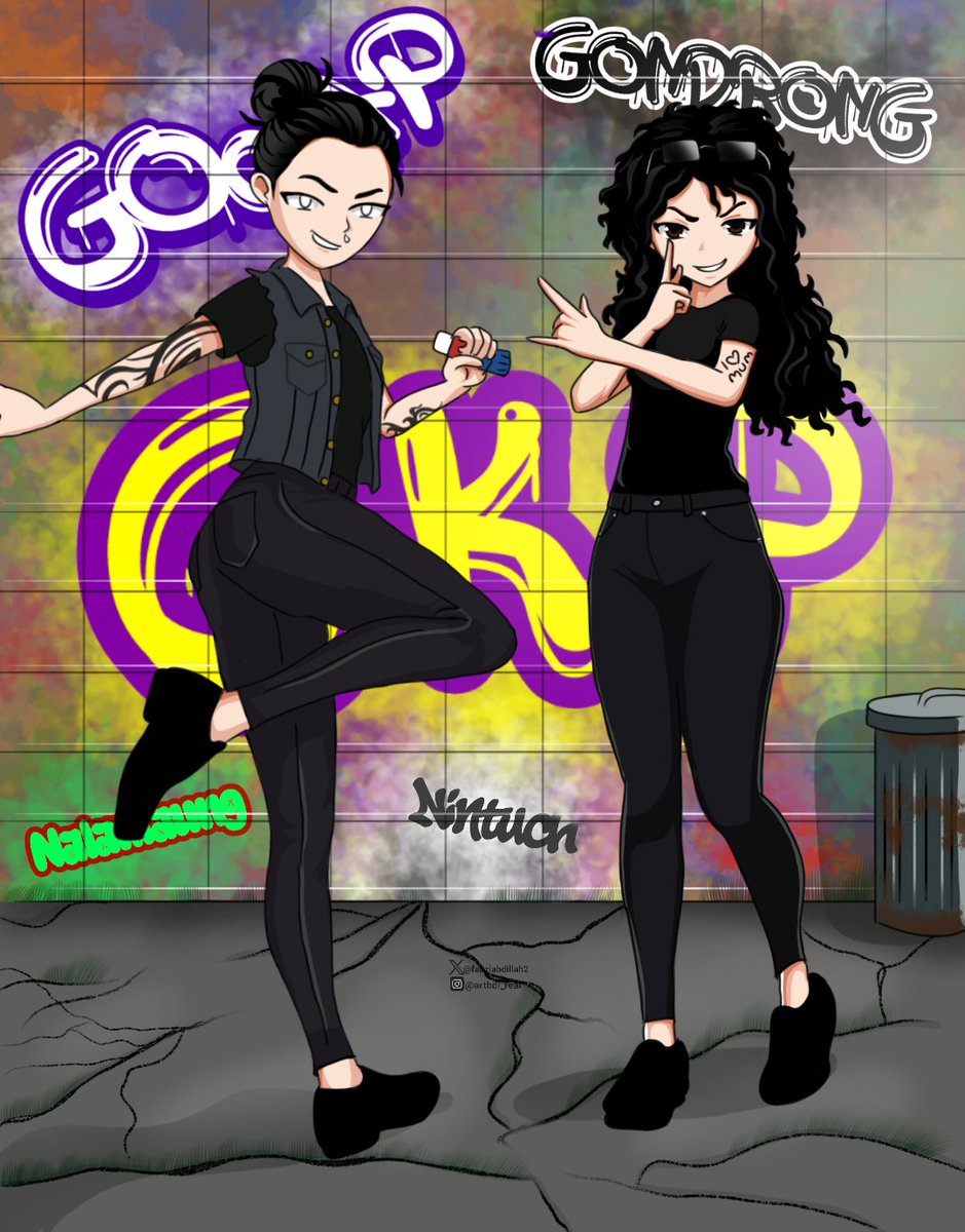 Dynamic duo Gocap x Gondrong 🤟

#sundayidolart #jeketianartwork #48artspace  #Ramadhan48artgallery