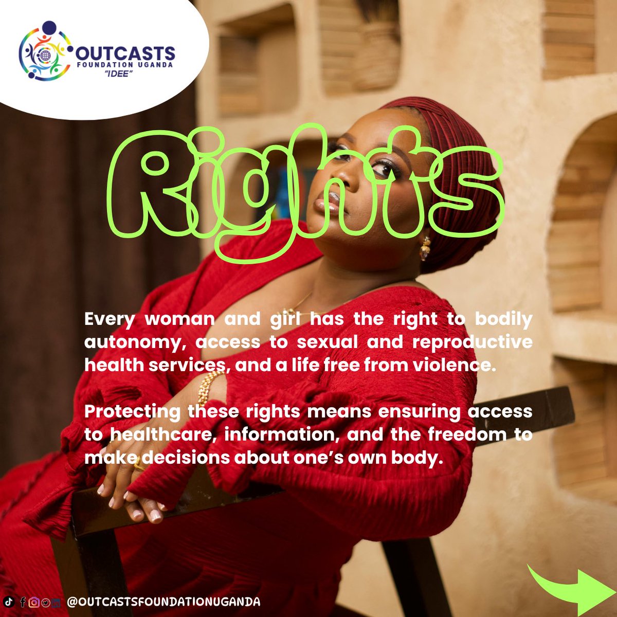Outcasts_UG's tweet photo. Rights. Justice. Action.

Women and girls deserve bodily autonomy, access to SRHR services, and lives free from violence. Ending GBV and IPV requires all of us to speak out, support survivors, and build safer communities.

#InternationalWomensDay
#RightsJusticeAction
#EndGBV https://t.co/AIlRtaiDwq