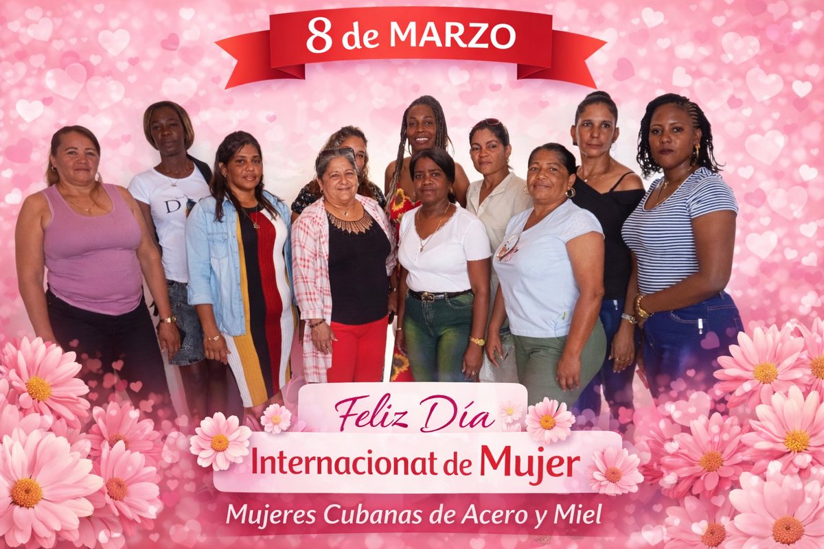 CubanaEduc98's tweet photo. Desde la #BrigadaEducativa del INES de Ebibeyín, felicitamos a todas las #MUJERES, en este día tan especial. 
💐"Mujer, milagro de amor y valentía,
manantial de ternura y esperanza;
tu fuerza ilumina cada día
y en tu mirada el mundo descansa."
#FelizDíaDeLaMujer #CubanasDeAcero https://t.co/ivs4LcqTeR