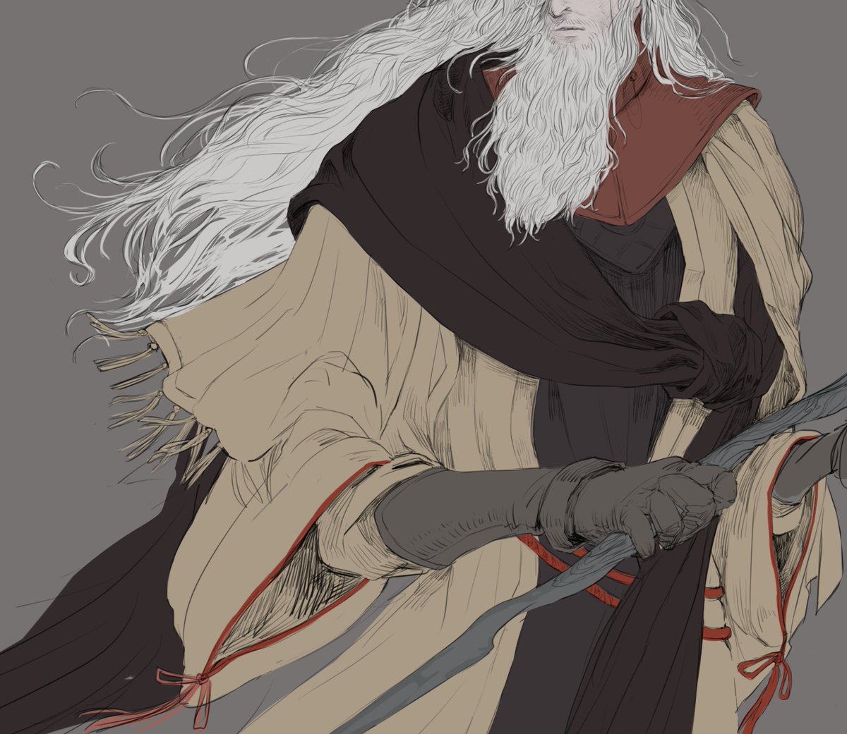 自分ではじめた描き込みがエグすぎて完成させられるか不安になってきたので中間セーブ兼決意表明として途中経過を上げます……