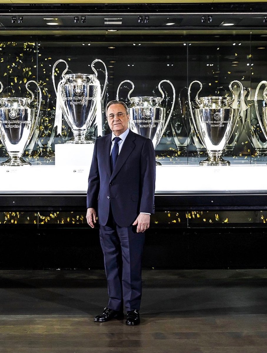 MadridUniversal's tweet photo. Happy birthday to President Florentino Perez, who turns 79 today.

Changed the game forever. 🎉 https://t.co/vYx40p6fga