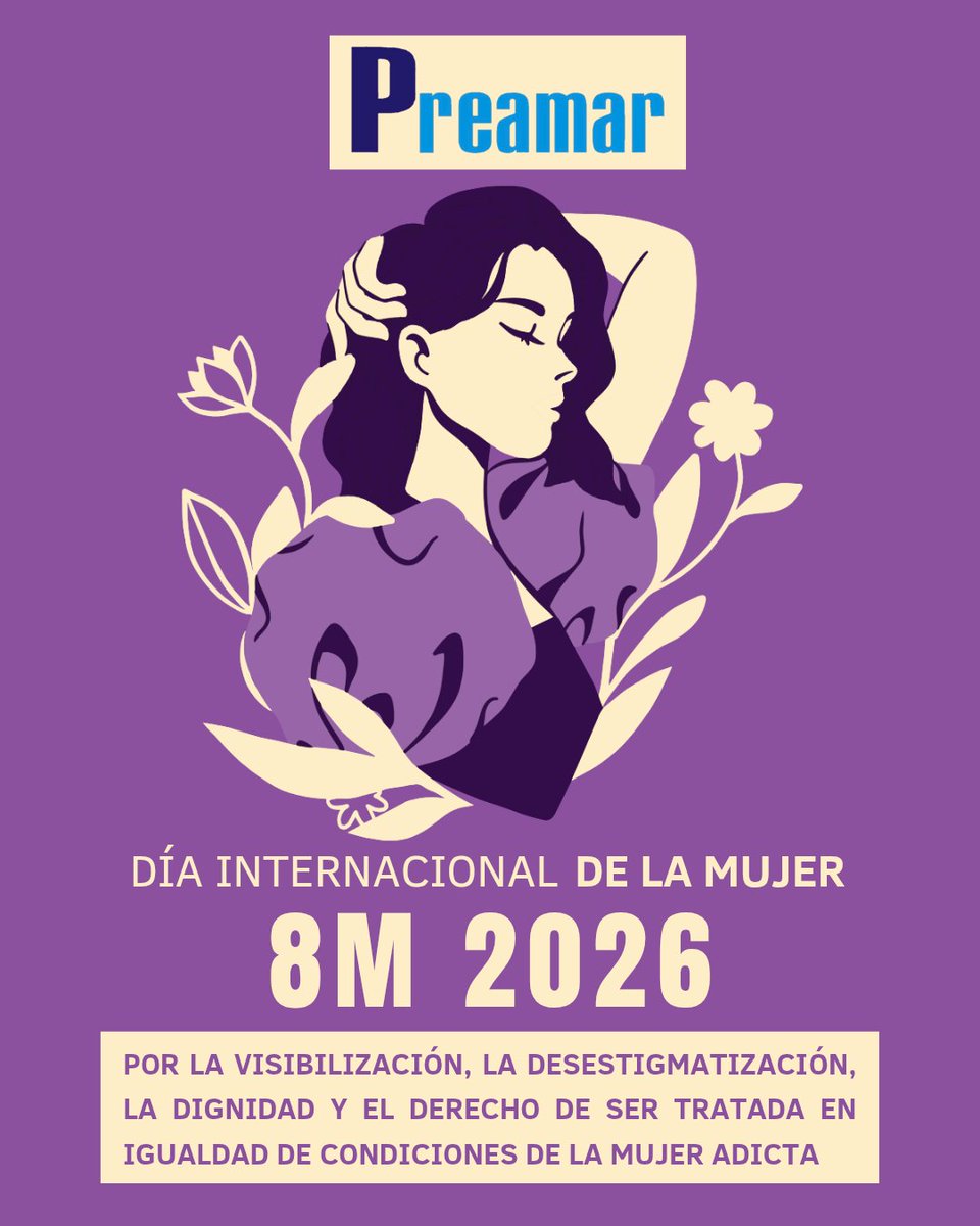 PreamarAdiccion's tweet photo. Ser mujer y tener 1 adicción no debería significar más juicio, más culpa y más silencio
Reivindicamos visibilización, dignidad y el derecho de las mujeres con adicciones a ser tratadas en #Igualdad
Porque recuperarse también es un acto de valentía
#8M #Mujeres #Adicciones https://t.co/Y5lMELmi2b