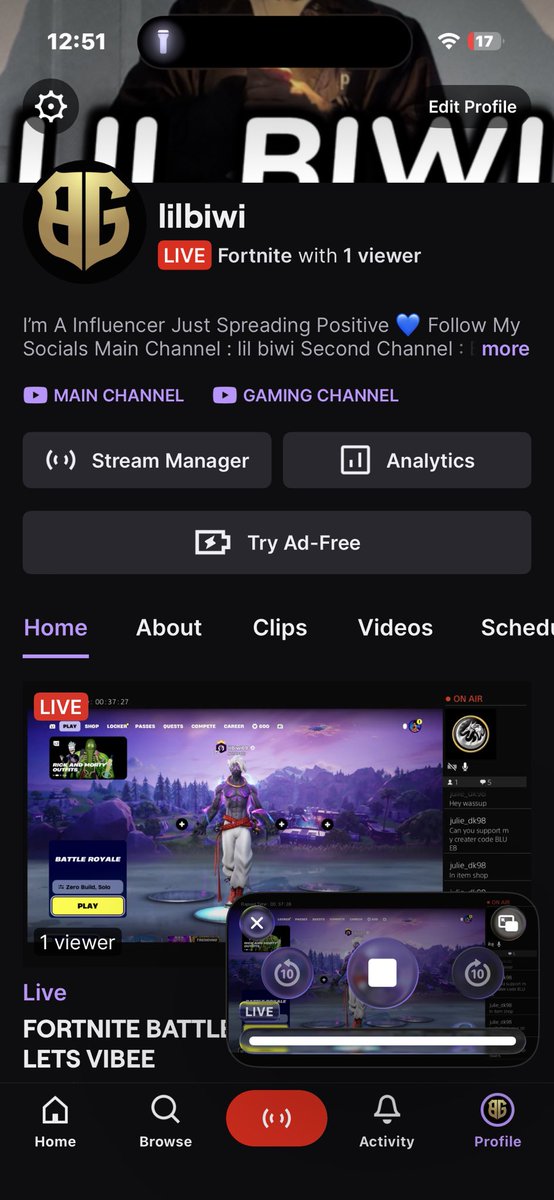 DaBiwi's tweet photo. I’m live rn on twitch:lilbiwi 

https://t.co/V9o5fSrVDQ https://t.co/tmL0UnxTxL