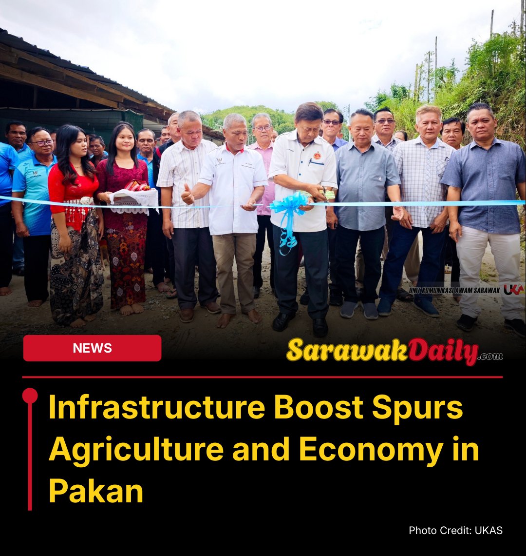 Sarawak_Daily's tweet photo. Improved infrastructure is transforming rural Sarawak, with Pakan residents now enjoying better access to markets and opportunities in modern agriculture.

Read here: https://t.co/ZOVXYArTKt

#Pakan #Sarikei #Sarawak #Economy #SarawakDaily #KuchingKing https://t.co/iTK85pbJG8