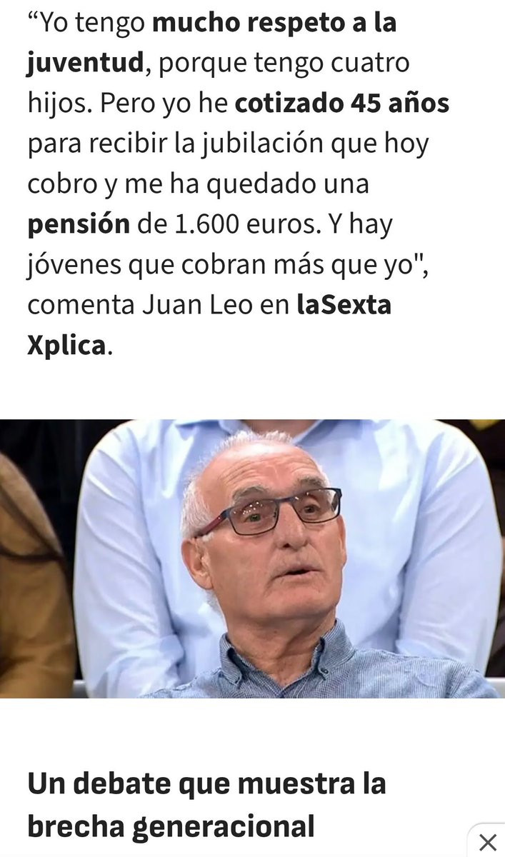 forocoches's tweet photo. jubilado: “Yo tengo mucho respeto, pero he cotizado 45 años para recibir la pensión.

https://t.co/VL5jLxgIc1 https://t.co/q5YBzlIwhG
