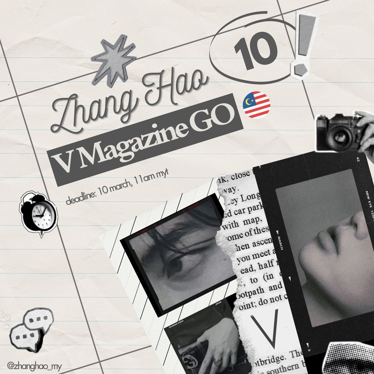 ZHANGHAO_MY's tweet photo. [🇲🇾 GO] Zhang Hao V Magazine

🛒 Price (Tentative): A/B RM50 | C RM100
⏰ Deadline: 10 March, 11:00AM MYT

Full details available in the order form:
https://t.co/SYBnJR5VvS

#ZHANGHAO #장하오 #章昊 https://t.co/JdaCQuQruR
