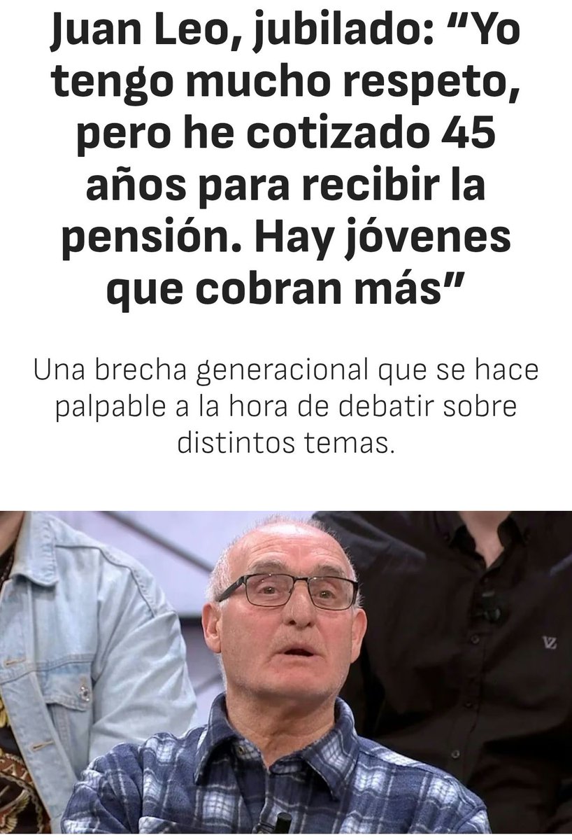 forocoches's tweet photo. jubilado: “Yo tengo mucho respeto, pero he cotizado 45 años para recibir la pensión.

https://t.co/VL5jLxgIc1 https://t.co/q5YBzlIwhG