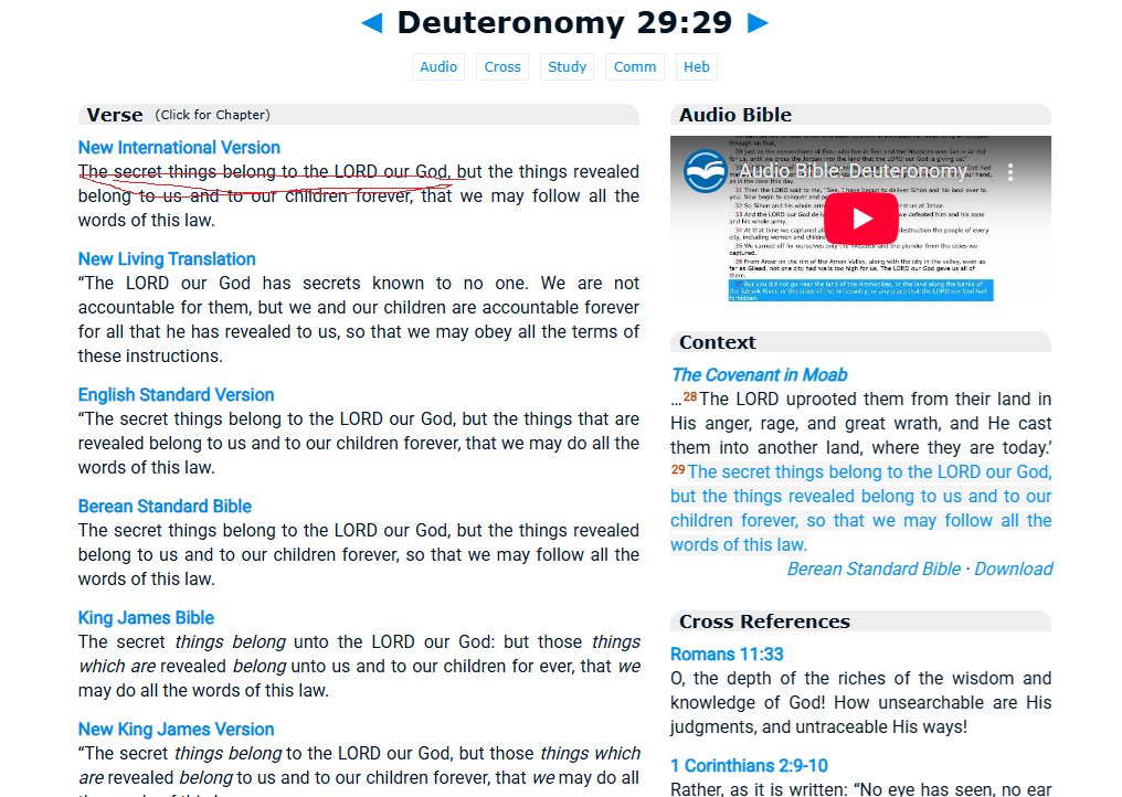 KingdomRising1's tweet image. Cancelled my Sunday teaching today-but I will have a few things from mid-week Bible study to meditate on 

When I said it is impossible to know future events,I wasn't possibly suggesting it is unknowable,rather,it belongs to God in #foreknowledge [Deuteronomy 29:29; 1 Cor 13:9]
