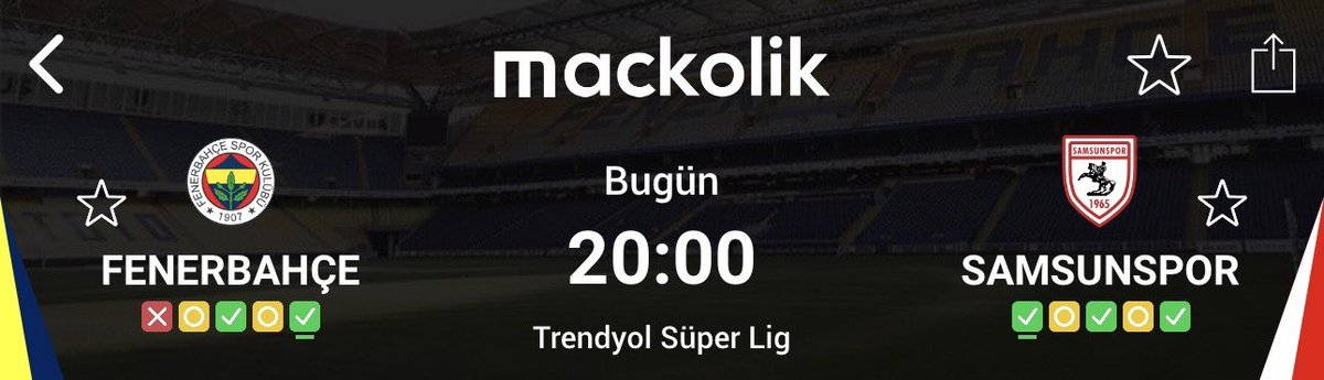 Fenerbahce-Samsunspor macının skorunu doğru tahmin eden 2 takipçime Fenerbahçe forması 2 takipçime de 2.000₺ göndermek istiyorum. Skor tahminini yaz tiviti beğen