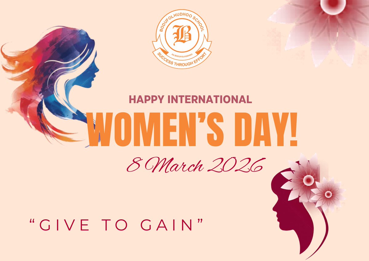 bod_school's tweet photo. Women's Day 2026
“Give to gain"

8 March 2026
#BS #staff #womensday #AcademicYear2026
@moedu_mv https://t.co/7lvqgzyFBj