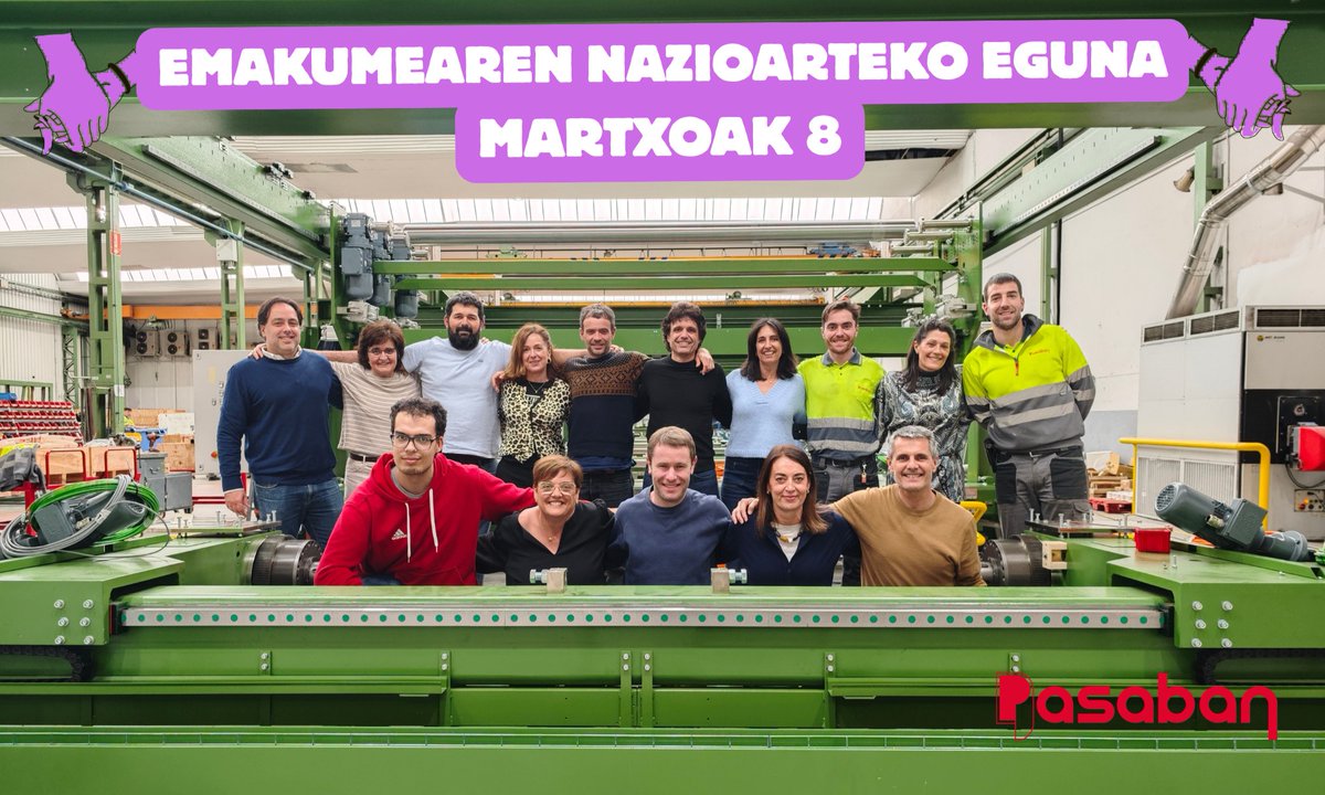 PasabanMachines's tweet photo. Pasabanen, #Emakumeen #Nazioarteko #Eguna ♀️ dela eta, oinarrizko zerbait gogorarazi nahi dugu: #berdintasuna ⚖️ guztion #konpromisoa da, denok inplikatzen gaituena ✊💜.
#M8 #InternationalWomensDay #Pasaban #EmakumeenEguna https://t.co/KCJ1Vejv4L