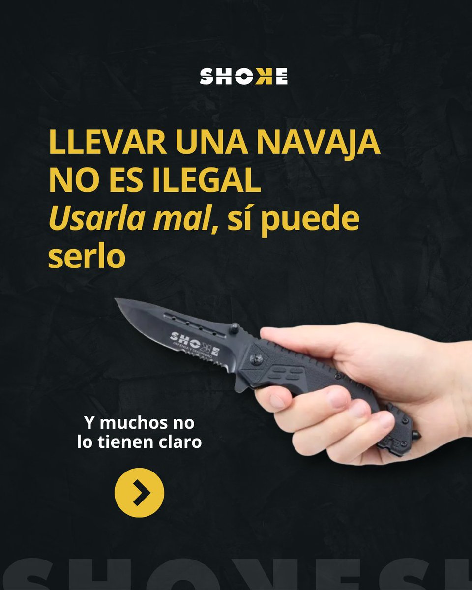 tiendashoke's tweet photo. 🔎 No es la navaja.
Es el contexto.
Comprar es legal.
Usarla como herramienta, también.
Pero llevarla sin justificación puede acabar en sanción.
La clave no es la hoja. Es la situación.
#CulturaDeSeguridad #EDC #DefensaResponsable #TiendaShoke https://t.co/aLClGGRiva