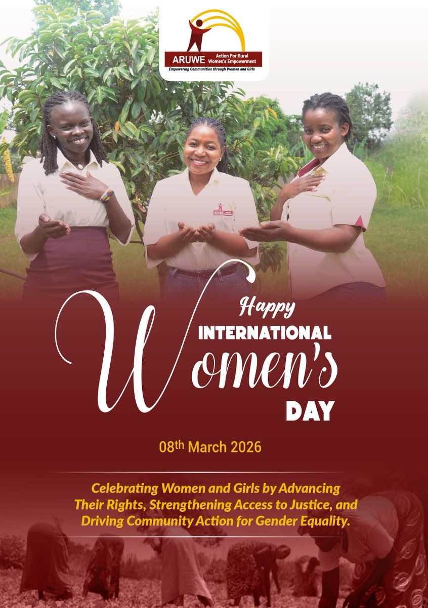 Today, we celebrate the strength, leadership, and resilience of women and girls in our communities.

At ARUWE, we remain committed to advancing women’s rights, strengthening access to justice, and driving community action to close the gender gap.

#IWD2026 #RightsJusticeAction