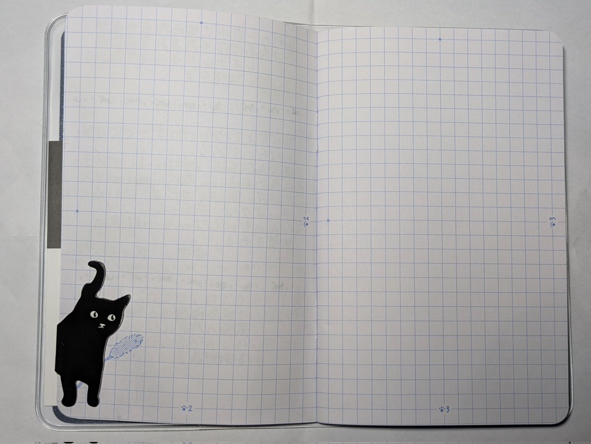 ウラ抜け実験①
左 三菱鉛筆 ユニボールワン
右 セーラー万年筆 蒼墨

ウラ抜けまったく無し！
凄いですね、サンシルキー中紙

#にゃいあろぐのーと