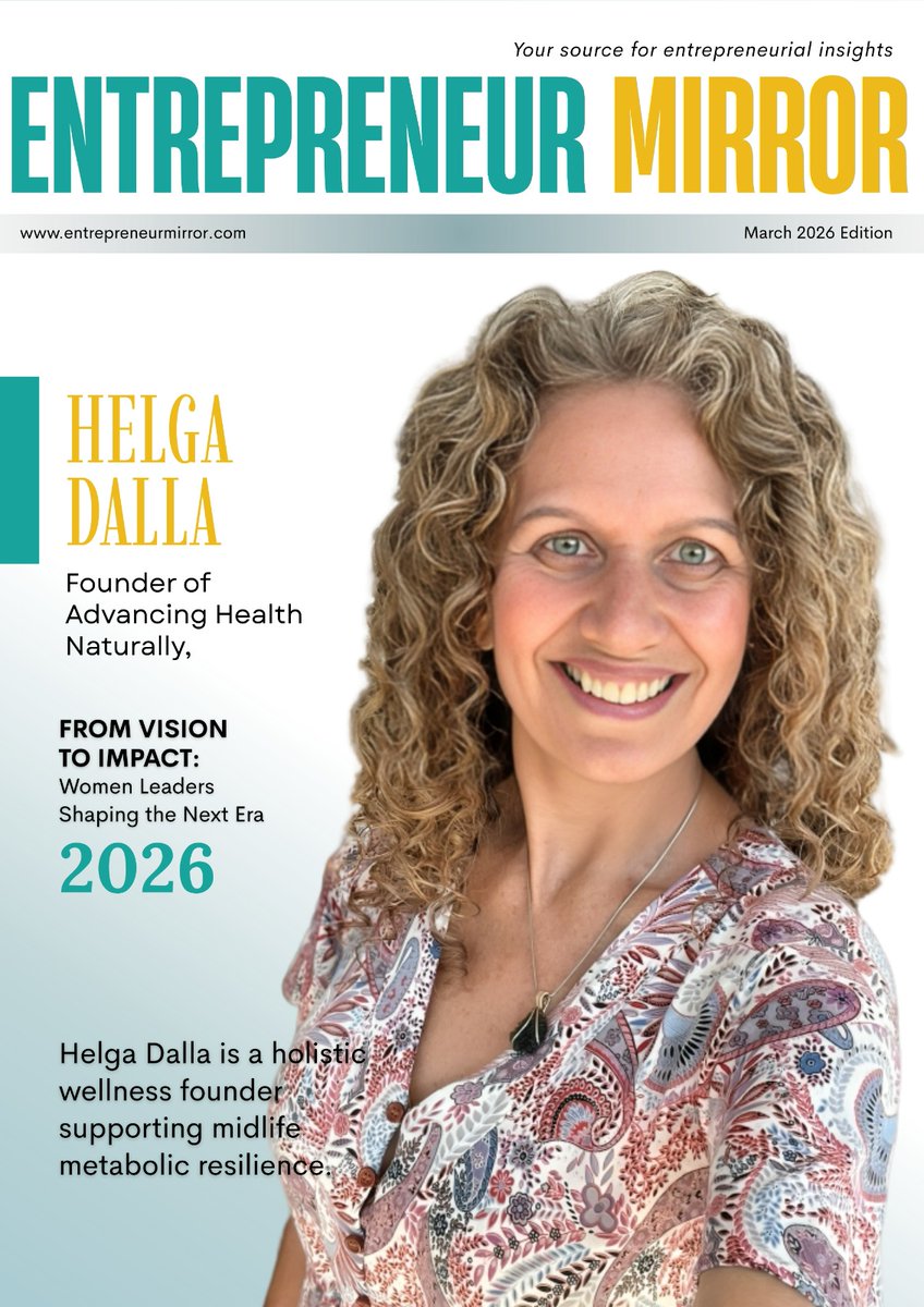Empowering wellness, inspiring women! 

🌿 Meet Helga Dalla, Founder of Advancing Health Naturally, championing vitality and holistic health. 

Read more: entrepreneurmirror.com/women-leaders-…

#WomenLeaders #WomenInWellness #HolisticHealth #InternationalWomensDay