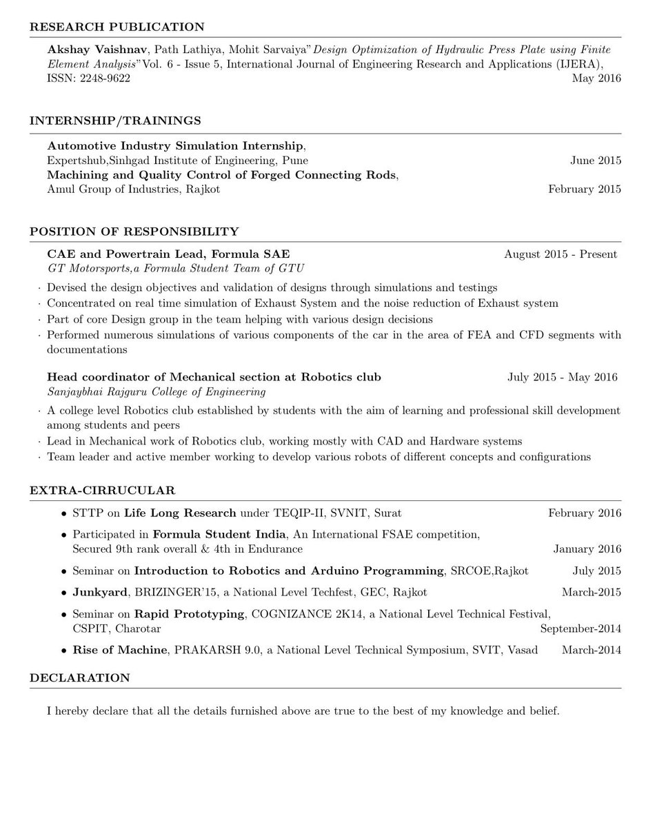 yourgradcoach's tweet photo. Stop sending cluttered CVs to grad schools.

Use a clean academic format so professors can see your research and projects in seconds. Template credit: Akshay Vaishnav via Overleaf. https://t.co/DXYGfzpiQJ