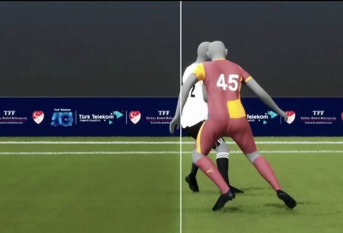 Bana göre golün ofsayt olduğunun net kanıtı 👇
- Osimhen normalde öne eğik duruyor, -hücüm yaptığı için, omuz hizası kalçasından önde normalde ama çizilen uydurma görselde, vücut pozisyonu düzeltilmiş, dik duruyor, -kafası bile geriye alınmış!
-Pozisyonla çizilenin alakası yok!