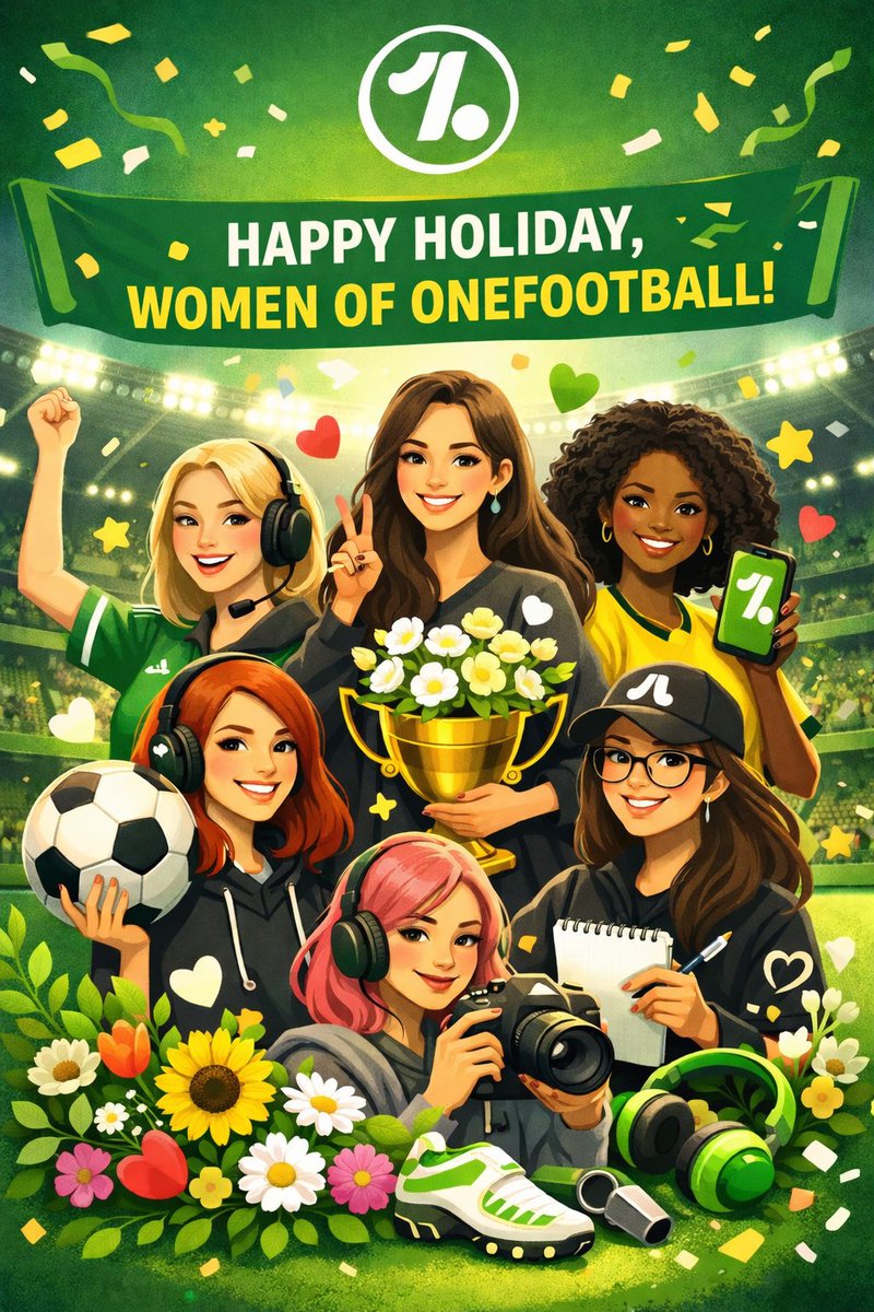 💐🌹🪻Today we celebrate the amazing women of the <a href="/ofc_the_club/">OneFootball Club</a> project! ⚽💚❤️ <a href="/OneFootball/">OneFootball</a>❤️⚽🫂🫂
Your passion, creativity, and dedication make football media brighter, stronger, and more inspiring every day. Thank you for your energy, your voice, and your love for the