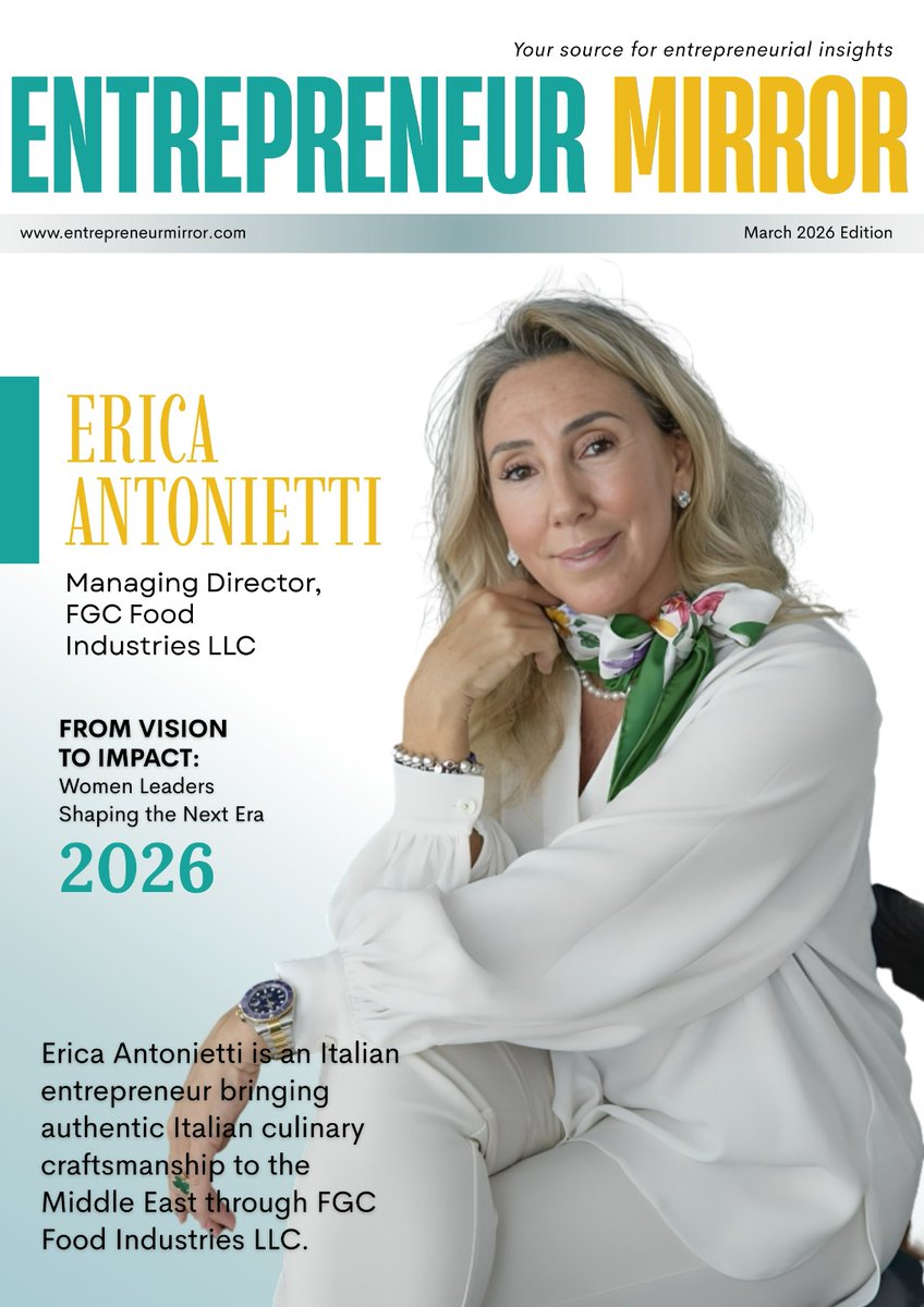 Serving leadership with flavor! 

🍝 Meet Erica Antonietti, bringing authentic Italian cuisine and purpose-driven leadership to the Middle East.

Read more: entrepreneurmirror.com/women-leaders-…

 #WomenLeaders #WomenInBusiness #FoodIndustry #InternationalWomensDay