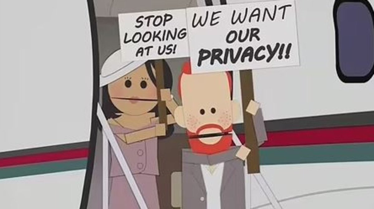 ThinkingShhh's tweet photo. @according2_taz I hope everywhere they go there are dozens of non supporters wearing south park masks and holding signs like these 😂😂😂 https://t.co/YWk6cNEyyi