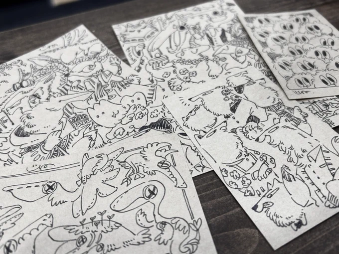 アナログ気分だったので、ブースでは ちまちま描いてましたが。 こんな感じのが入ってる 原画くじをまたやりたい 