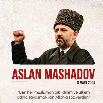 SENOLMETIN_42's tweet photo. #8Mart2005
#Çeçenistan bağımsızlık mücadelesinin liderlerinden #AslanMashadov'un Şehadetinin Sene-i Devriyesi..
Bir fatiha hediye edelim.
'Ben her müslüman gibi dinim ve ülkem adına savaşmak için Allah'a söz verdim.' https://t.co/PUKG0Ypfvg