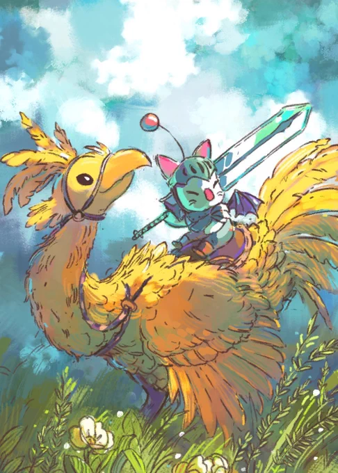 Fan art | Final Fantasy - Moogle Knight Artist:
