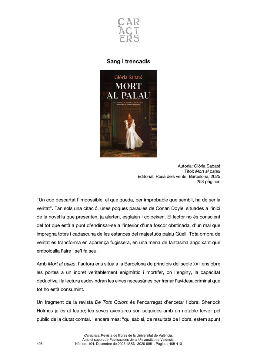 Revista Caràcters tweet media