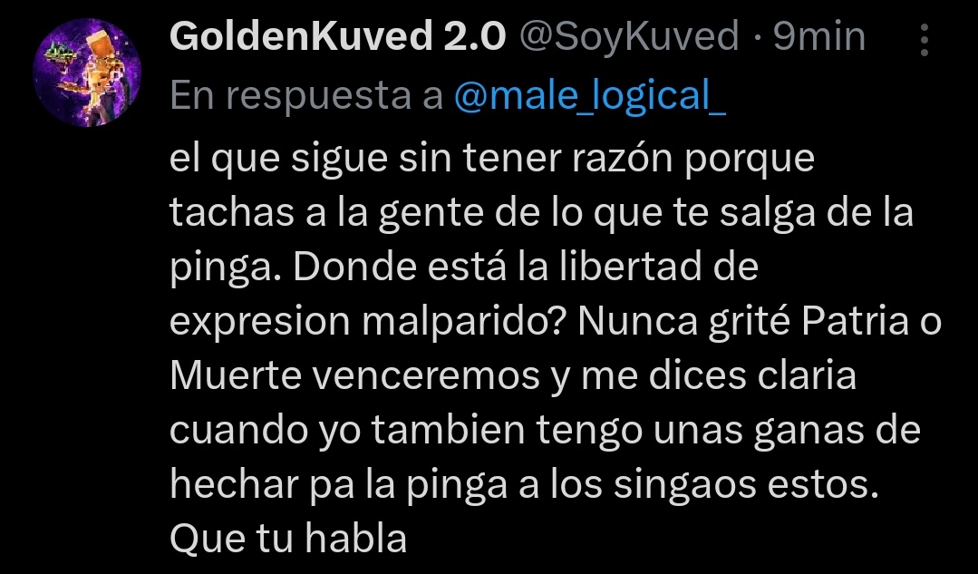 Te molestan los socialistas que tienen el poder en Cuba actualmente pero eres el primero en defender que los socialistas que vayan detrás en una Cuba libre traten de tomar de nuevo el poder. <a href="/SoyKuved/">GoldenKuved 2.0</a> bloquea lo que te salga del Culo, con los socialistas no hay compasión
