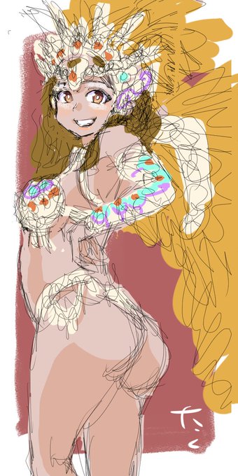 サンバガール89💃🏻途中経過2
#イラスト #illustration 