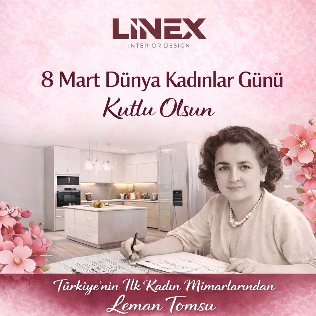 8 Mart Dünya Kadınlar Günü Kutlu Olsun.

Mimarlık tarihimize iz bırakan Türkiye’nin ilk kadın mimarlarından Leman Tomsu, cesareti ve üretkenliğiyle birçok kadına ilham olmaya devam ediyor.

Linex olarak; tasarlanan her yaşam alanında kadınların emeğinin, estetik bakışının ve