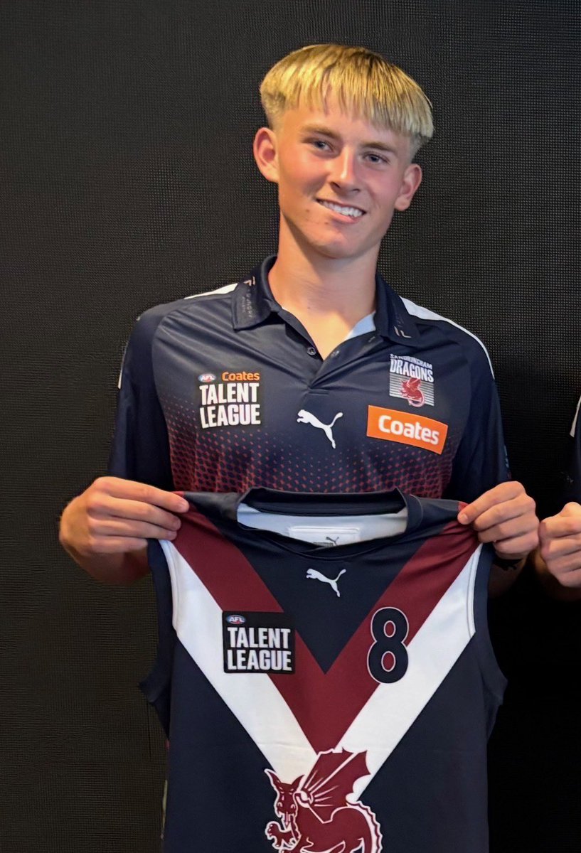 AujardRohan's tweet photo. Couldn't be prouder of Angus making the Sandy Dragons U18 squad as a young age 16yo in the best comp in the country !! #8 https://t.co/slbLEGDNZQ