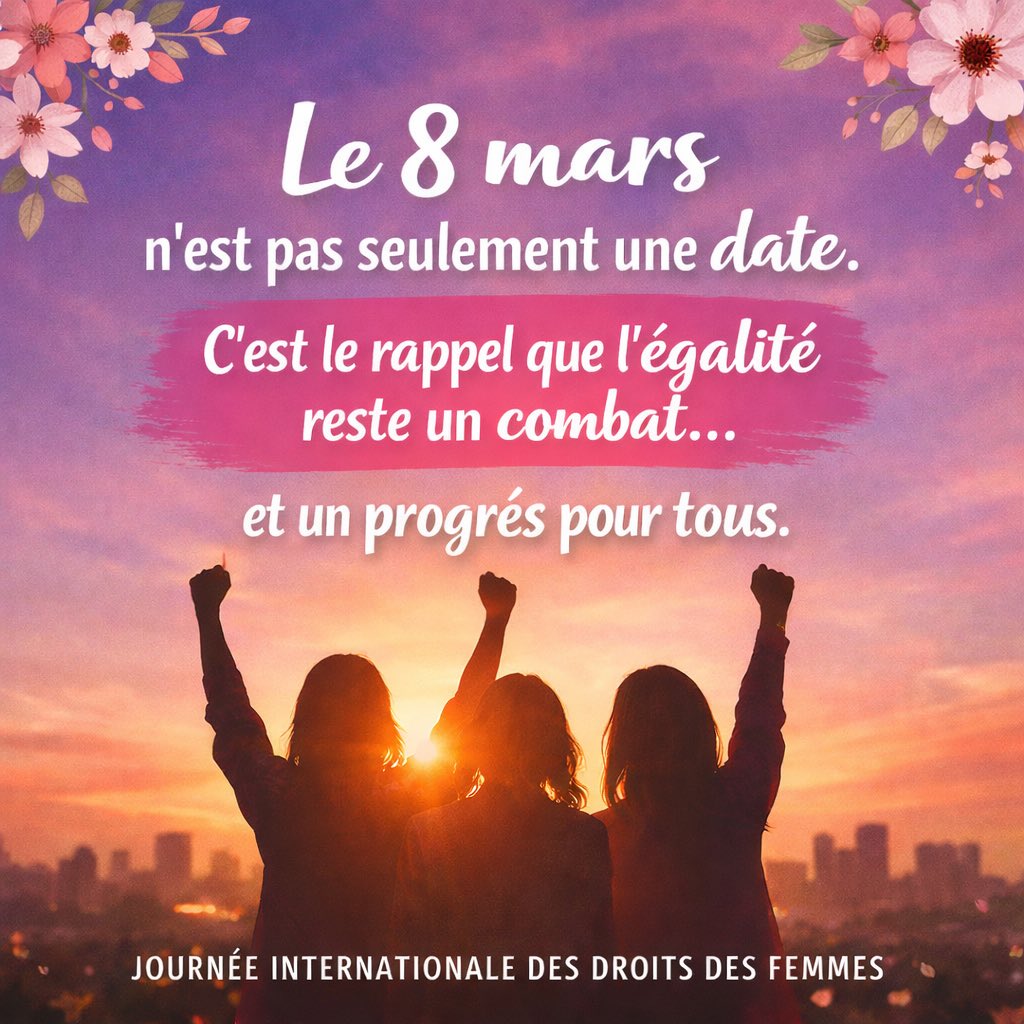 Needexperts's tweet photo. Le 8 mars n’est pas seulement une date.
C’est le rappel que l’égalité reste un combat…
et surtout un progrès pour toute la société.
Continuons à ouvrir des chemins, créer des opportunités
et faire de l’égalité une réalité concrète.
#8mars #DroitsDesFemmes #LeadershipFéminin https://t.co/ratvpfcvdF