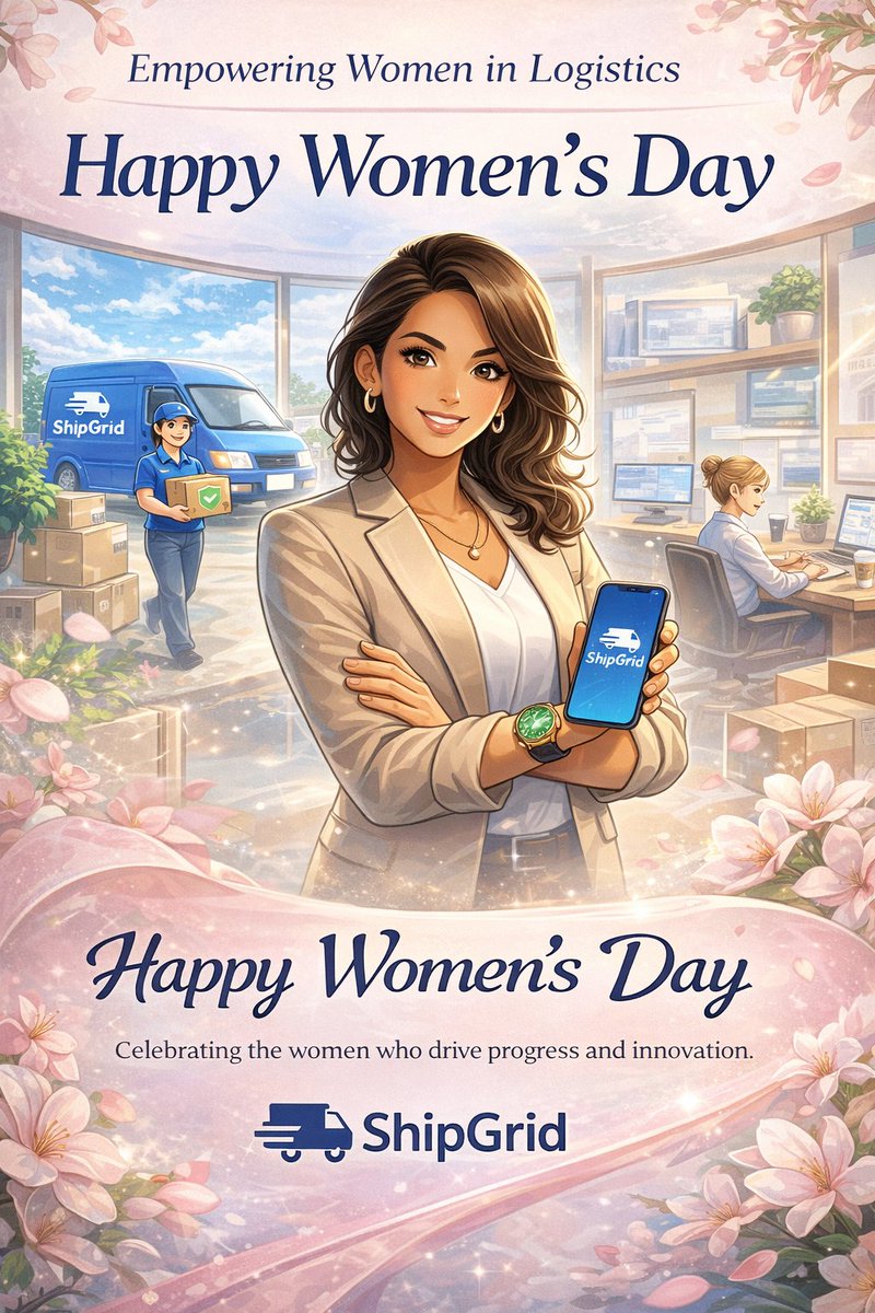 Ship_Grid's tweet photo. Today we celebrate the strength, leadership, and impact of women shaping the future of logistics.
Happy Womenβs Day. πΈ
#InternationalWomensDay #ShipGrid #WomenInTech https://t.co/cHxRwzYg0C