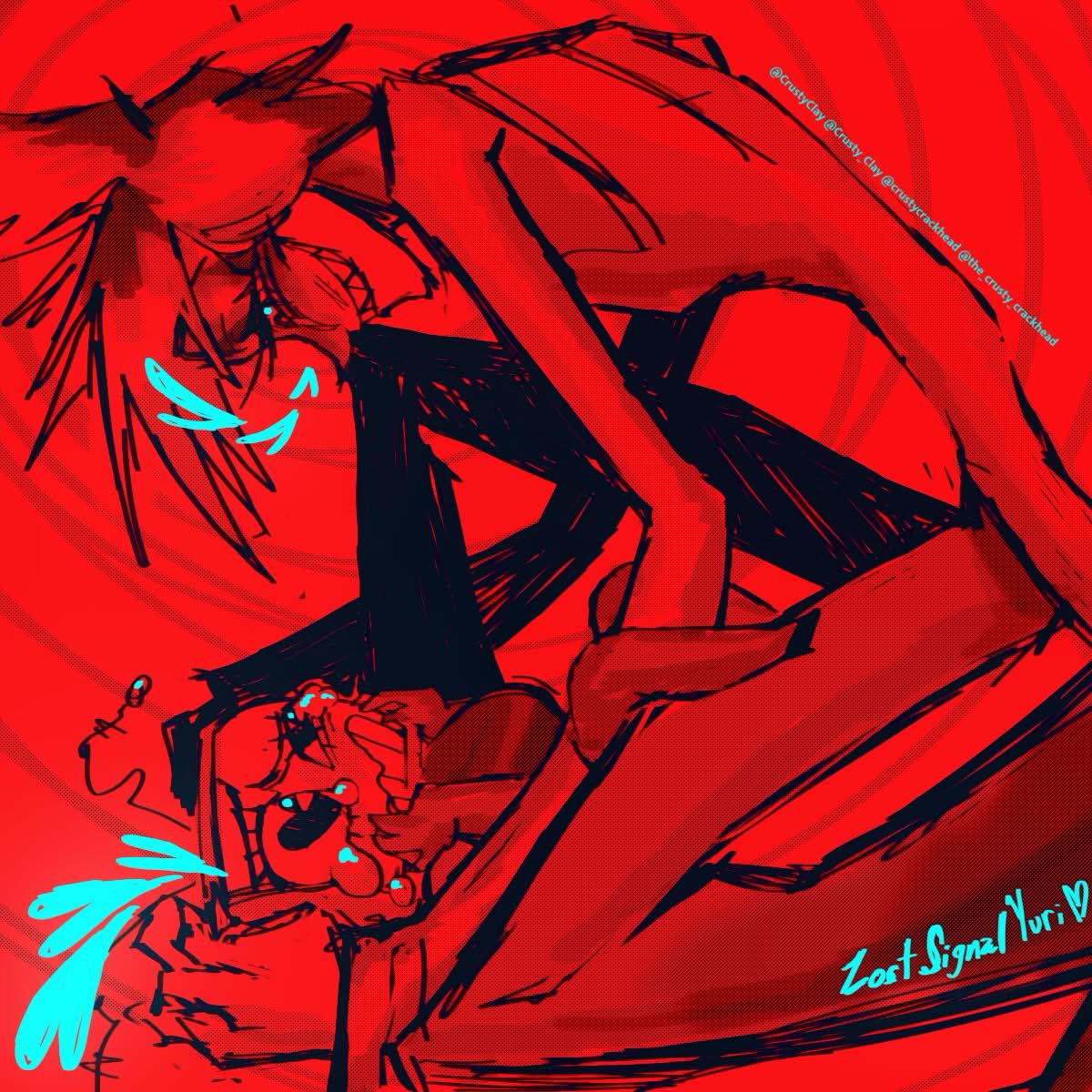 Crusty_Clay's tweet image. #RadioStatic #Yuriostatic 
#LostSignal Yuri

Okay… um I might have blacked out and drew a lot of LostSignal Yuri 💀

Also like dacryphilia maxxing for Fem Alastor ❤️
#ProtoVox #ProtoAlastor #hazbinhotel #FemVox #FemAlastor 

🦌♀ 📺♀