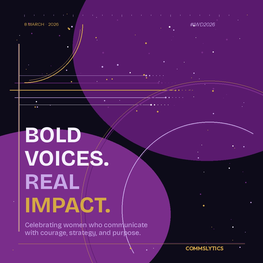 CommsLytics's tweet image. Bold voices. Real impact. 💜
This #InternationalWomensDay, we celebrate every woman who leads with strategy, speaks with courage, and shapes narratives that move the world forward.
Your message matters. Your influence is real. 🌍
#IWD2026 #WomenWhoLead #BoldCommunicators