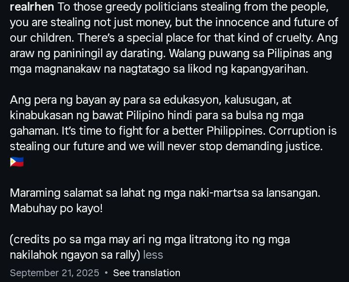 aevtores's tweet photo. happy women's month to this socially and politically aware queen !! continue to be the voice of the people harmed by governments. we love you, for being you. @realrhen https://t.co/zju29AlSqC