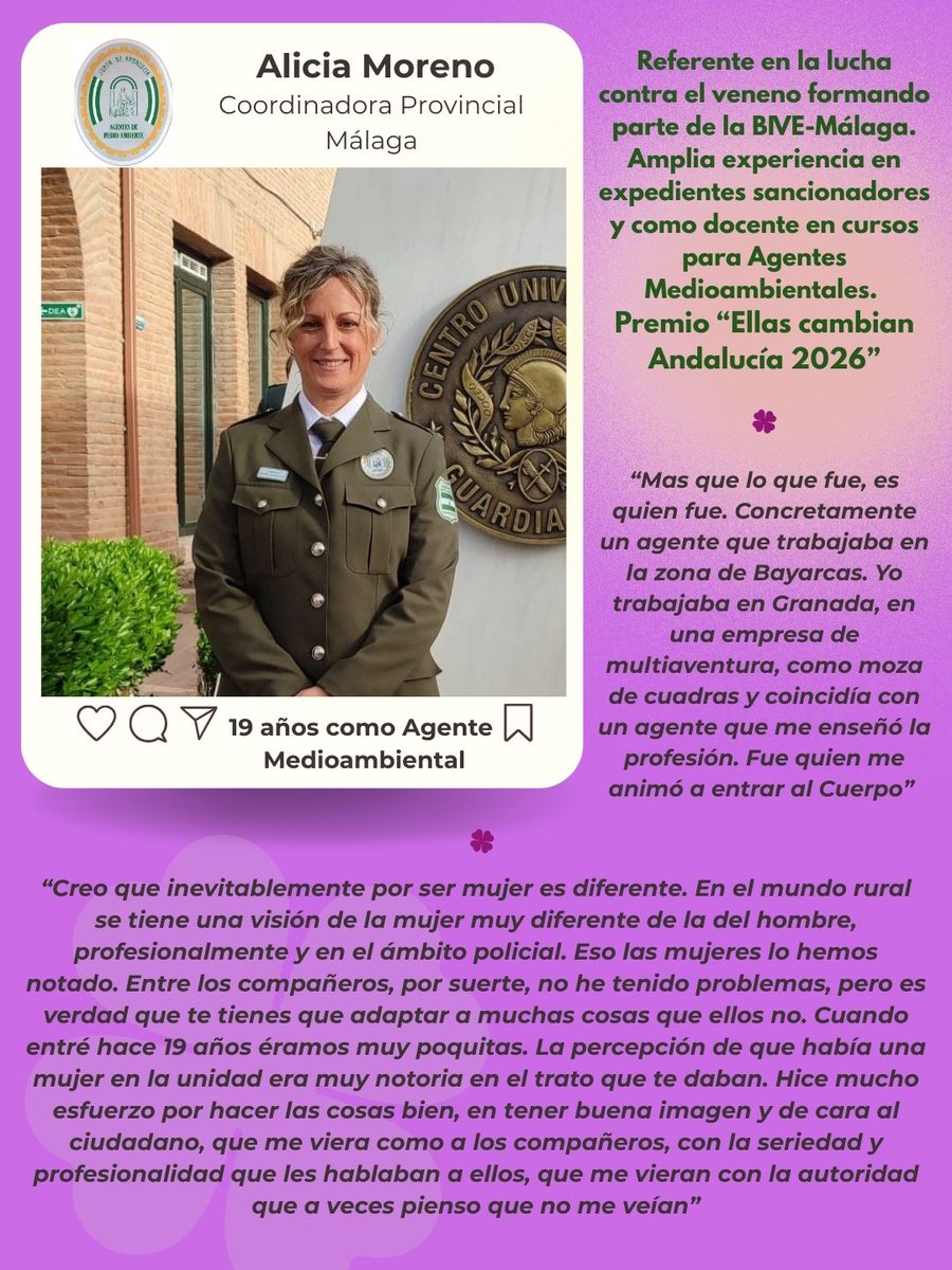 3. ¿Quereis conocerlas un poco? ¡Leed parte de la entrevista que les hemos hecho, os va a encantar! #SIGUE
Aquí parte de la entrevista a la Coordinadora Provincial de <a href="/MalagaJunta/">MálagaJunta</a> de l@s <a href="/AAMM_And/">Agentes Medioambientales de Andalucía</a> 
#SiGUE