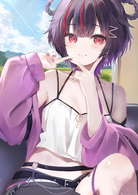 犬束しばり様(#shibari_vt)のイラストを描かせていただきました! これからのデビューへの素敵な1枚となっております! ぜひよろしくお願いします